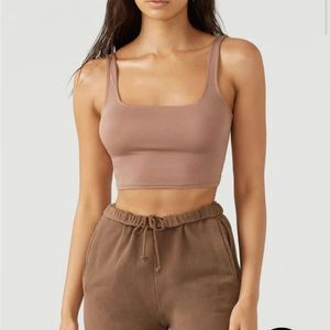 Joah Brown square neck top